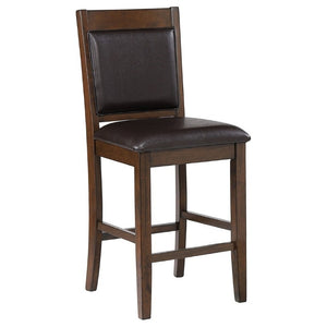 English Elm Dewey Mid-Century Counter Chairs Set of 2 Faux Leather Walnut Frame Kitchen B2777P536456