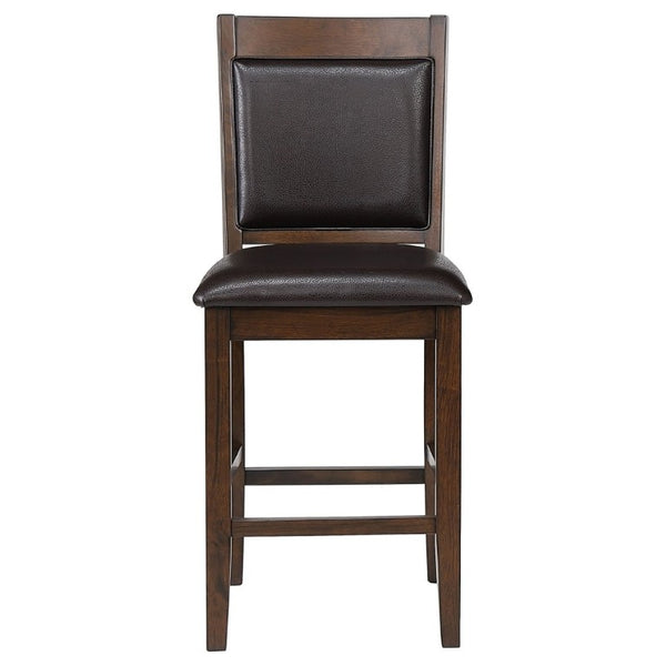 English Elm Dewey Mid-Century Counter Chairs Set of 2 Faux Leather Walnut Frame Kitchen B2777P536456