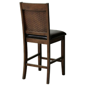 English Elm Dewey Mid-Century Counter Chairs Set of 2 Faux Leather Walnut Frame Kitchen B2777P536456