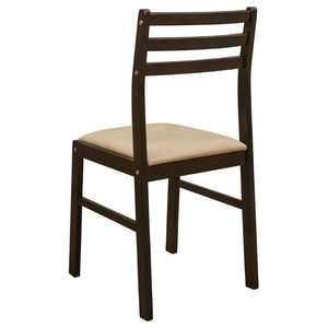 English Elm Cappuccino Hardwood Drop Leaf Dining Set with Microfiber Ladder Back Chairs for Small Spaces B2777P536459