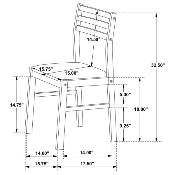 English Elm Cappuccino Hardwood Drop Leaf Dining Set with Microfiber Ladder Back Chairs for Small Spaces B2777P536459