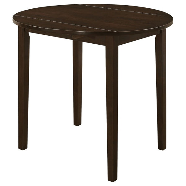 English Elm Cappuccino Hardwood Drop Leaf Dining Set with Microfiber Ladder Back Chairs for Small Spaces B2777P536459