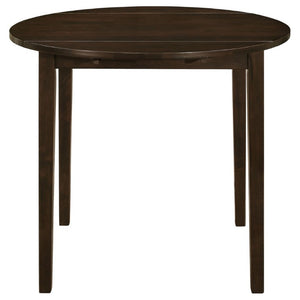English Elm Cappuccino Hardwood Drop Leaf Dining Set with Microfiber Ladder Back Chairs for Small Spaces B2777P536459