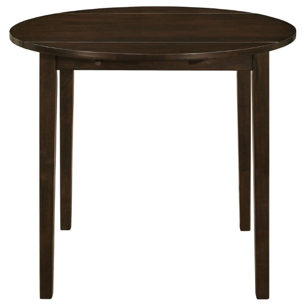 English Elm Cappuccino Hardwood Drop Leaf Dining Set with Microfiber Ladder Back Chairs for Small Spaces B2777P536459
