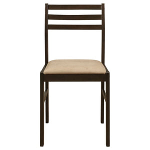 English Elm Cappuccino Hardwood Drop Leaf Dining Set with Microfiber Ladder Back Chairs for Small Spaces B2777P536459
