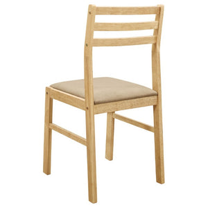 English Elm Natural Hardwood Drop Leaf Round Dining Set with Ladder Back Chairs for Small Spaces B2777P536460