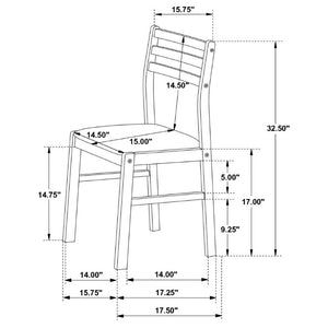 English Elm Natural Hardwood Drop Leaf Round Dining Set with Ladder Back Chairs for Small Spaces B2777P536460