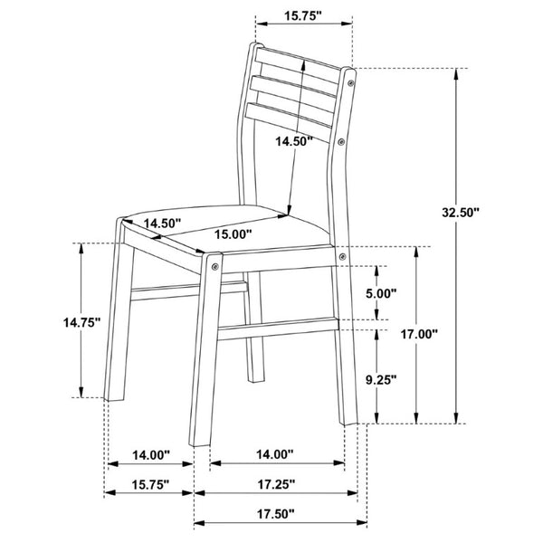 English Elm Natural Hardwood Drop Leaf Round Dining Set with Ladder Back Chairs for Small Spaces B2777P536460