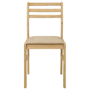 English Elm Natural Hardwood Drop Leaf Round Dining Set with Ladder Back Chairs for Small Spaces B2777P536460