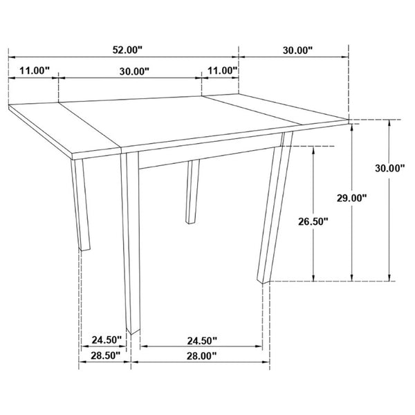 English Elm Cappuccino Hardwood Drop Leaf Dining Table Expands for Small Space Entertaining B2777P536464