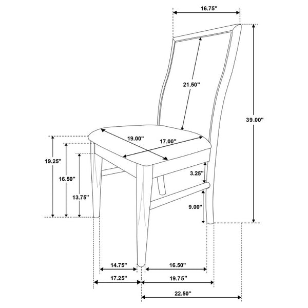 English Elm Dreydon Upholstered Dining Chairs Set of Two Rubberwood Frame Barley Fabric Seats B2777P536466