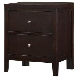English Elm Garrett Two Drawer Bedside Nightstand Warm Cappuccino Finish Hardwood Bedroom Storage B2777P536470