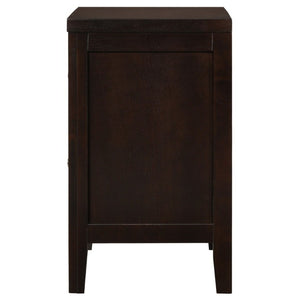 English Elm Garrett Two Drawer Bedside Nightstand Warm Cappuccino Finish Hardwood Bedroom Storage B2777P536470