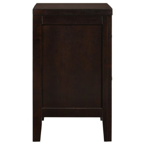 English Elm Garrett Two Drawer Bedside Nightstand Warm Cappuccino Finish Hardwood Bedroom Storage B2777P536470