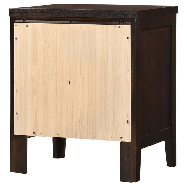 English Elm Garrett Two Drawer Bedside Nightstand Warm Cappuccino Finish Hardwood Bedroom Storage B2777P536470