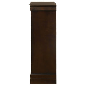 English Elm Janson Cappuccino Tall 5 Drawer Chest with Dovetail Construction for Classic Bedrooms B2777P536472