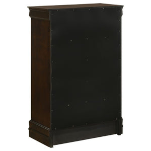 English Elm Janson Cappuccino Tall 5 Drawer Chest with Dovetail Construction for Classic Bedrooms B2777P536472