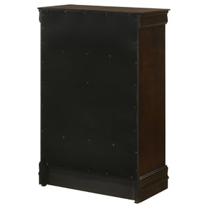 English Elm Janson Cappuccino Tall 5 Drawer Chest with Dovetail Construction for Classic Bedrooms B2777P536472