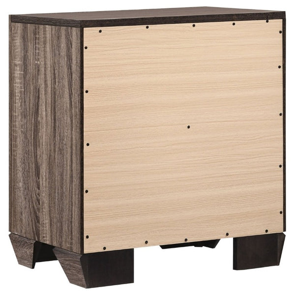 English Elm Tomasina Two Drawer Nightstand Washed Neutral Finish Farmhouse Bedroom Storage Taupe B2777P536473