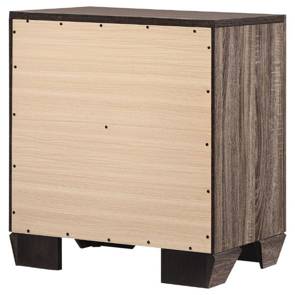 English Elm Tomasina Two Drawer Nightstand Washed Neutral Finish Farmhouse Bedroom Storage Taupe B2777P536473