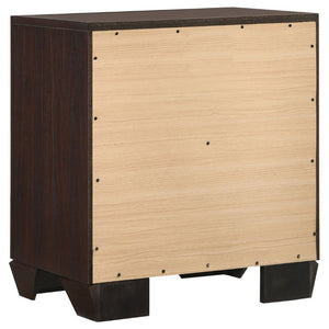 English Elm Tomasina Two Drawer Nightstand Washed Neutral Finish Farmhouse Bedroom Storage Dark Brown B2777P536474
