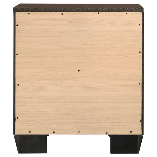 English Elm Tomasina Two Drawer Nightstand Washed Neutral Finish Farmhouse Bedroom Storage Dark Brown B2777P536474
