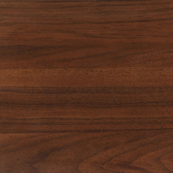 English Elm Dark Walnut Two Drawer Nightstand Mid Century Modern Bedside with Gunmetal Pulls B2777P536476