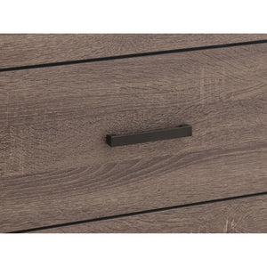 English Elm Brantford Two Drawer Nightstand Warm Wood Grain Finish with Bronze Hardware Bedroom Oak B2777P536477