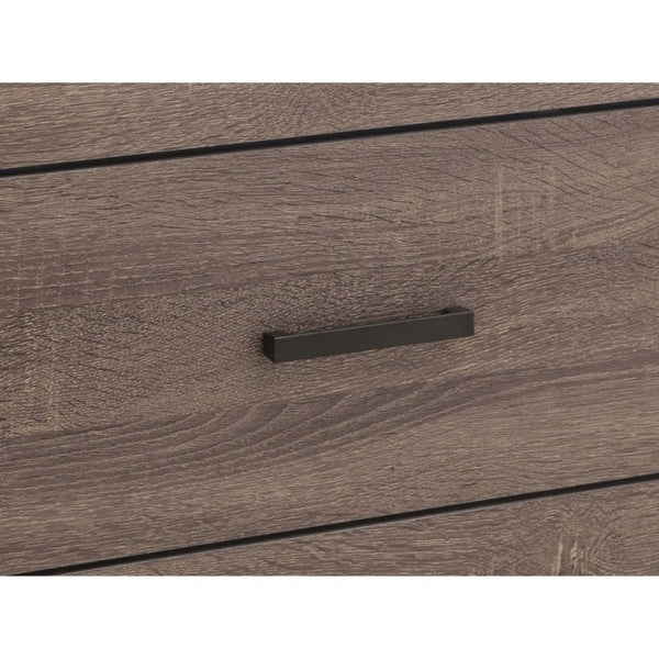 English Elm Brantford Two Drawer Nightstand Warm Wood Grain Finish with Bronze Hardware Bedroom Oak B2777P536477