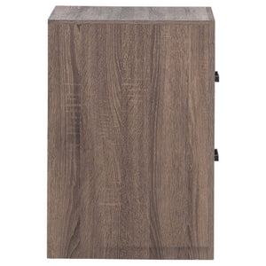 English Elm Brantford Two Drawer Nightstand Warm Wood Grain Finish with Bronze Hardware Bedroom Oak B2777P536477