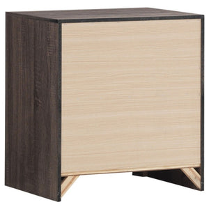 English Elm Brantford Two Drawer Nightstand Warm Wood Grain Finish with Bronze Hardware Bedroom Oak B2777P536477