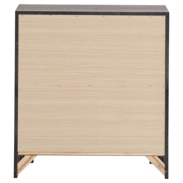 English Elm Brantford Two Drawer Nightstand Warm Wood Grain Finish with Bronze Hardware Bedroom Oak B2777P536477