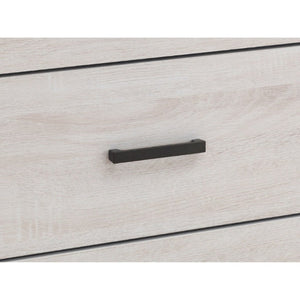 English Elm Brantford Two Drawer Nightstand Warm Wood Grain Finish with Bronze Hardware Bedroom White B2777P536478