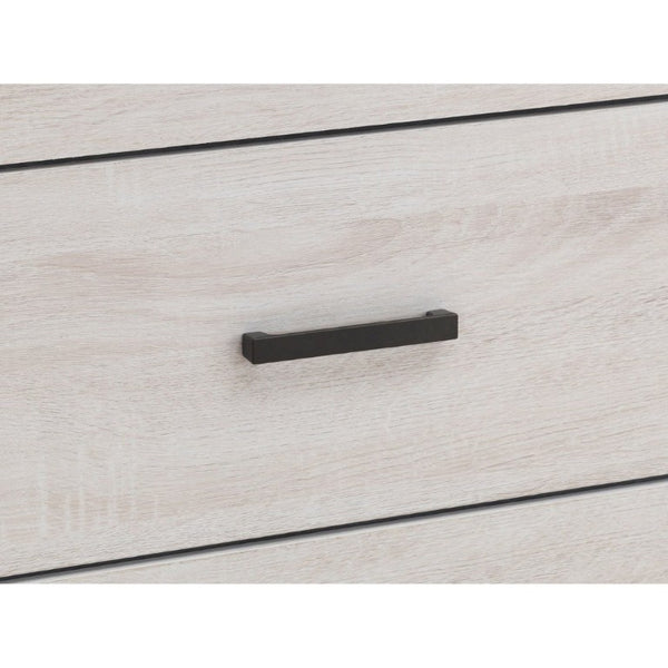English Elm Brantford Two Drawer Nightstand Warm Wood Grain Finish with Bronze Hardware Bedroom White B2777P536478