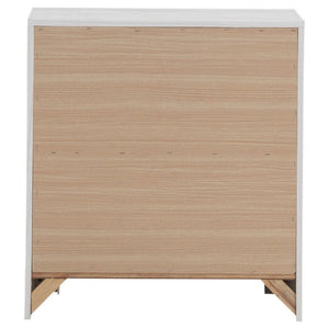 English Elm Brantford Two Drawer Nightstand Warm Wood Grain Finish with Bronze Hardware Bedroom White B2777P536478