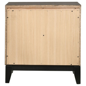 English Elm Stephan Grey Oak Finish Two Drawer Nightstand with Sleek Metal Hardware for Modern Bedrooms B2777P536479