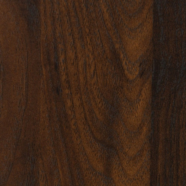 English Elm Anza Two Drawer Walnut Grain Nightstand with Gold Knobs for Modern Bedrooms B2777P536485