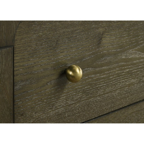 English Elm Sundance Two Drawer Hardwood Nightstand with Brass Hardware for Transitional Bedrooms B2777P536492