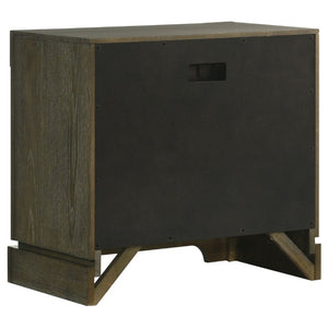 English Elm Sundance Two Drawer Hardwood Nightstand with Brass Hardware for Transitional Bedrooms B2777P536492
