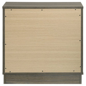 English Elm Edmondson Two Tone Oak Nightstand with Floating Base and Antique Nickel Hardware B2777P536493