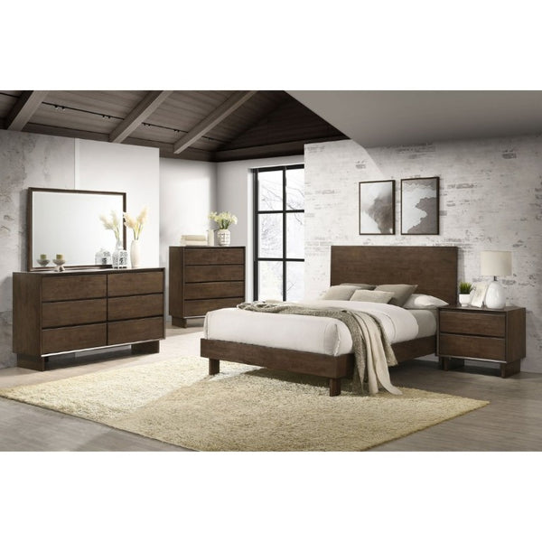 English Elm Hemlock Solid Wood Nightstand with Two Felt-Lined Drawers for Modern Bedrooms B2777P536495