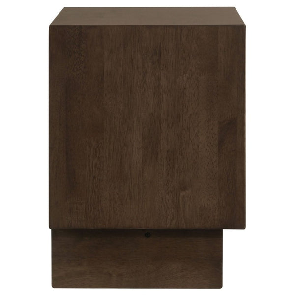 English Elm Hemlock Solid Wood Nightstand with Two Felt-Lined Drawers for Modern Bedrooms B2777P536495