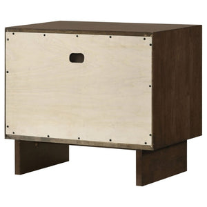 English Elm Hemlock Solid Wood Nightstand with Two Felt-Lined Drawers for Modern Bedrooms B2777P536495
