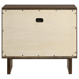 English Elm Hemlock Solid Wood Nightstand with Two Felt-Lined Drawers for Modern Bedrooms B2777P536495