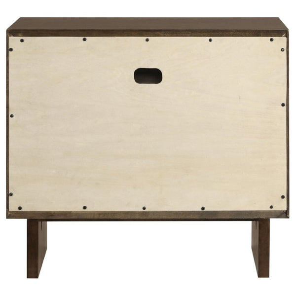 English Elm Hemlock Solid Wood Nightstand with Two Felt-Lined Drawers for Modern Bedrooms B2777P536495