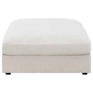 English Elm Duncan Square Upholstered Ottoman Foam Cushion Neutral Living Room Accent Seat B2777P536503