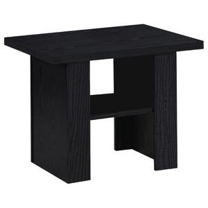 English Elm Salton Black Oak 3 Piece Living Room Table Set with Open Shelf Storage Modern B2777P536508