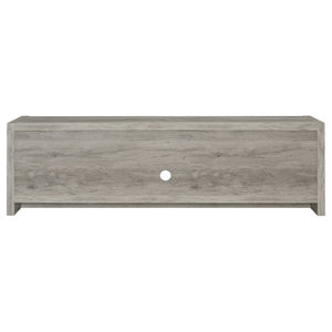 English Elm Conifer Low Profile Media Console with Weathered Wood Finish for Large Living Rooms B2777P536510