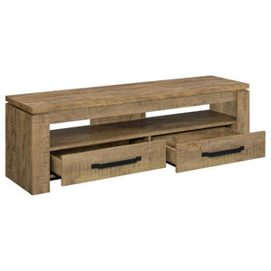 English Elm Tesoro Mango Distressed Engineered Wood TV Stand with Drawers for Farmhouse Spaces B2777P536513
