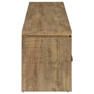 English Elm Tesoro Mango Distressed Engineered Wood TV Stand with Drawers for Farmhouse Spaces B2777P536513